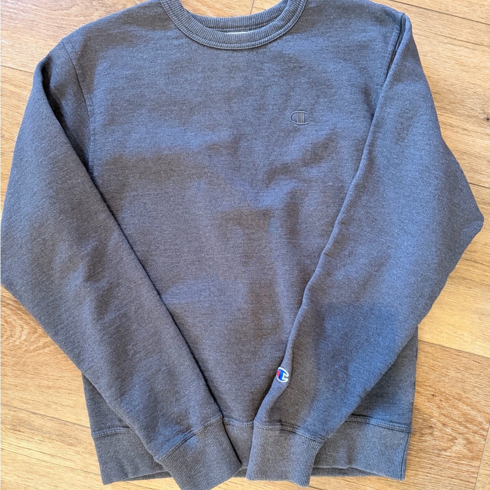 ⭐️4 for $20 Champion Charcoal Gray Crewneck Sweatshirt with Subtle Logos